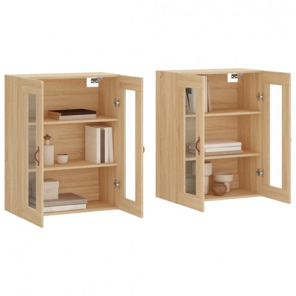 Armoires murales 2 pcs chêne sonoma bois d'ingénierie