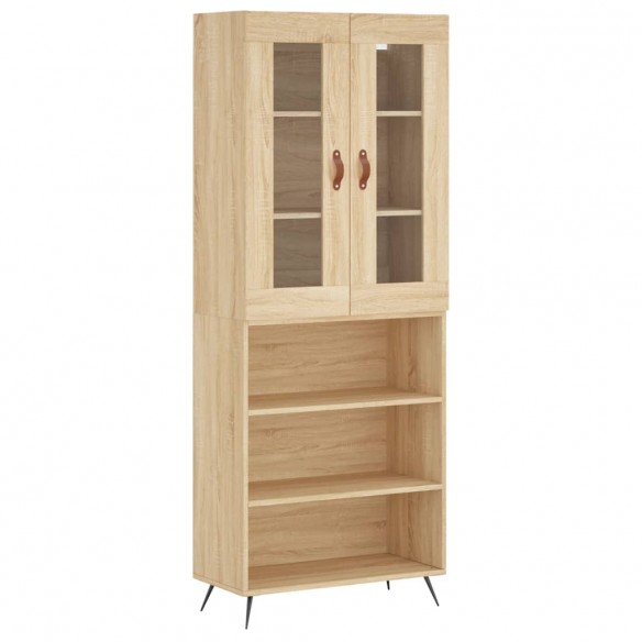 Buffet haut Chêne sonoma 69,5x34x180 cm Bois d'ingénierie