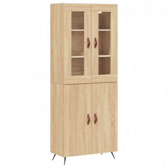 Buffet haut Chêne sonoma 69,5x34x180 cm Bois d'ingénierie