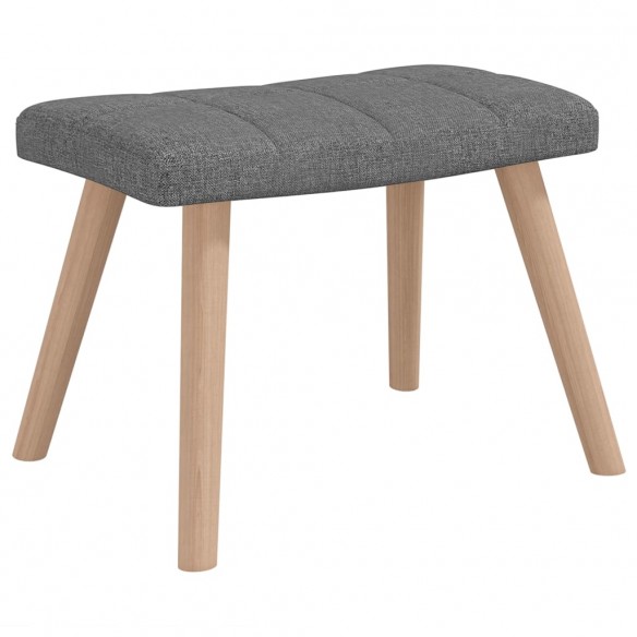 Chaise à bascule avec tabouret Gris foncé Tissu