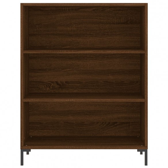 Buffet haut Chêne marron 69,5x34x180 cm Bois d'ingénierie