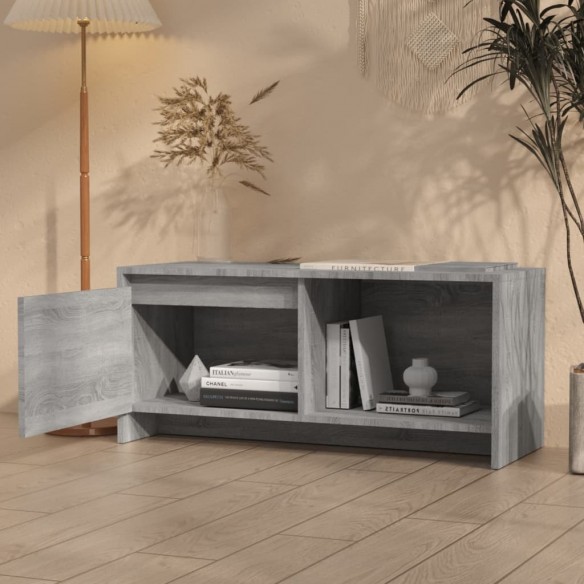 Meuble TV Sonoma gris 90x35x40 cm Aggloméré