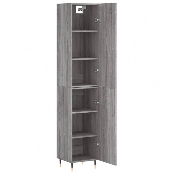 Buffet haut Sonoma gris 34,5x34x180 cm Bois d'ingénierie