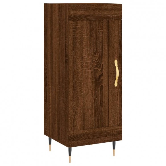 Buffet haut Chêne marron 34,5x34x180 cm Bois d'ingénierie