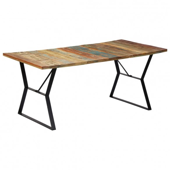 Table de salle à manger 180x90x76cm Bois de récupération solide