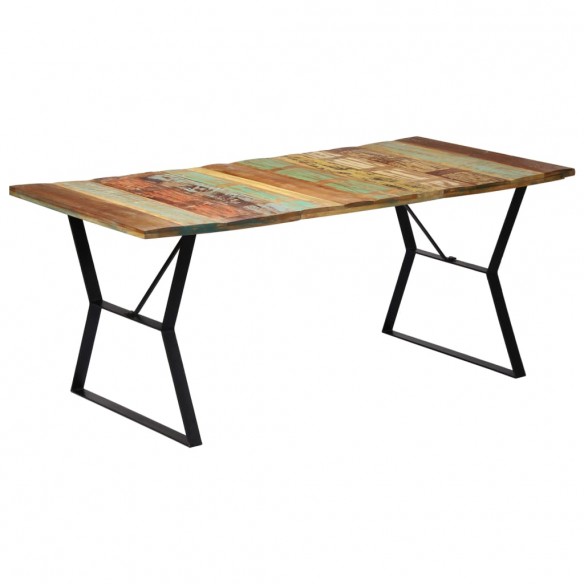 Table de salle à manger 180x90x76cm Bois de récupération solide