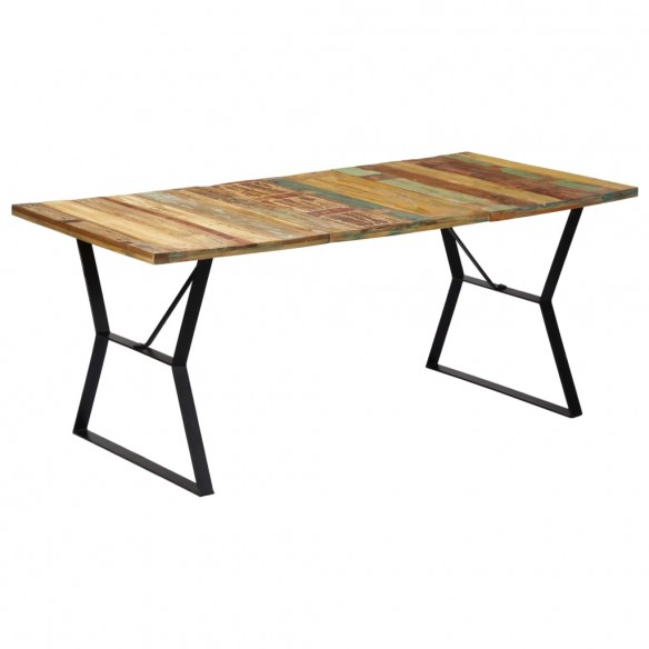 Table de salle à manger 180x90x76cm Bois de récupération solide