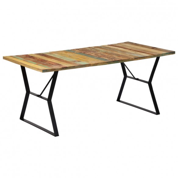 Table de salle à manger 180x90x76cm Bois de récupération solide