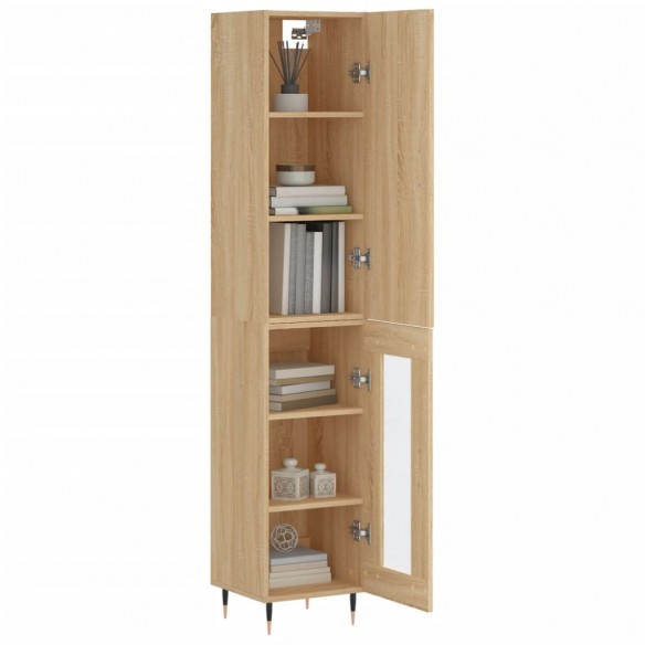 Buffet haut Chêne sonoma 34,5x34x180 cm Bois d'ingénierie