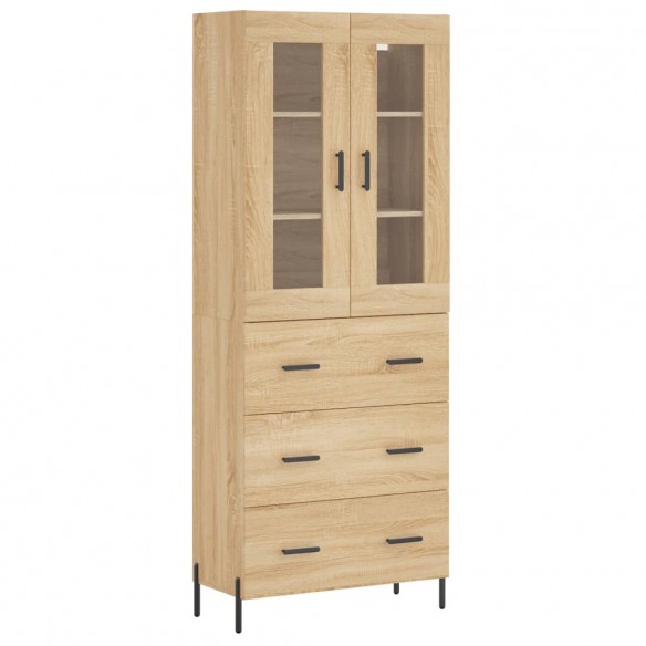 Buffet haut Chêne sonoma 69,5x34x180 cm Bois d'ingénierie