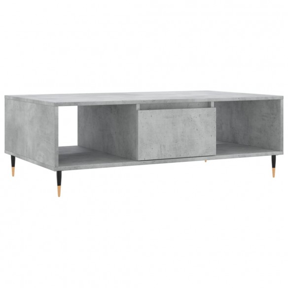 Table basse gris béton 104x60x35 cm bois d'ingénierie