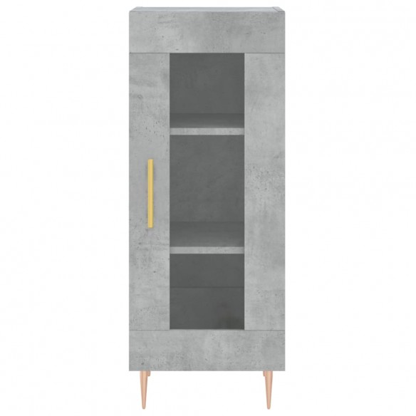 Buffet haut Gris béton 34,5x34x180 cm Bois d'ingénierie