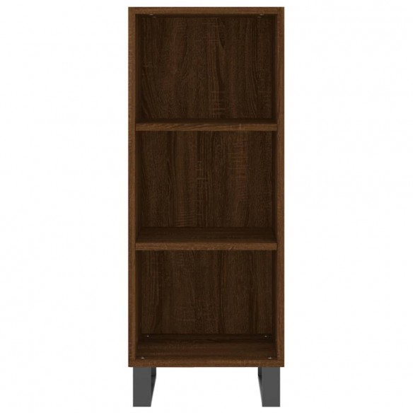 Buffet haut Chêne marron 34,5x34x180 cm Bois d'ingénierie