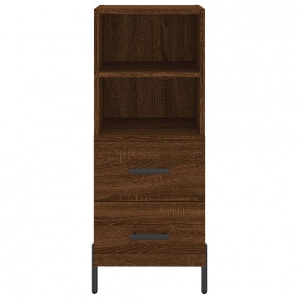 Buffet haut Chêne marron 34,5x34x180 cm Bois d'ingénierie