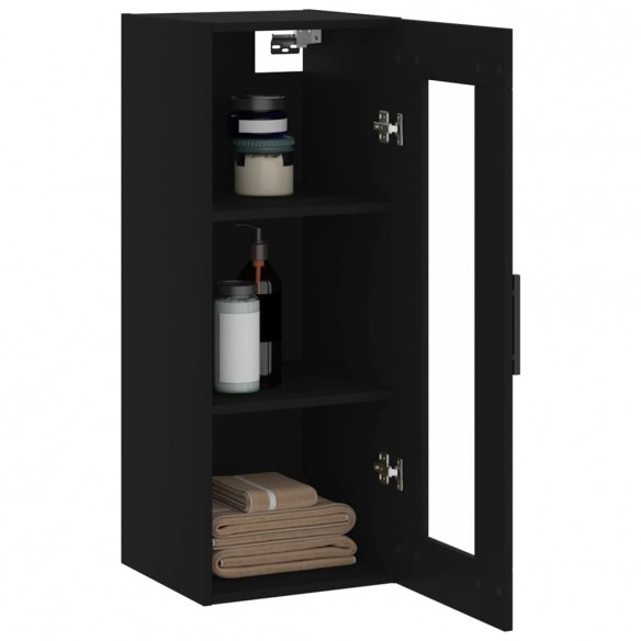 Armoire murale noir 34,5x34x90 cm