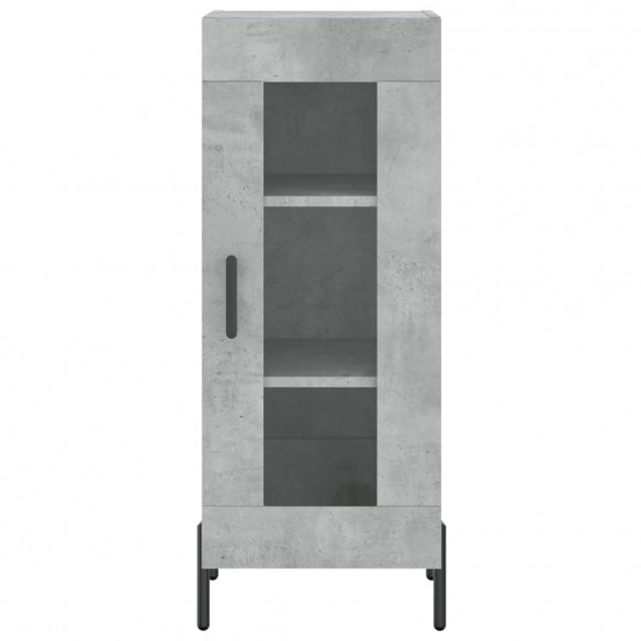 Buffet haut Gris béton 34,5x34x180 cm Bois d'ingénierie