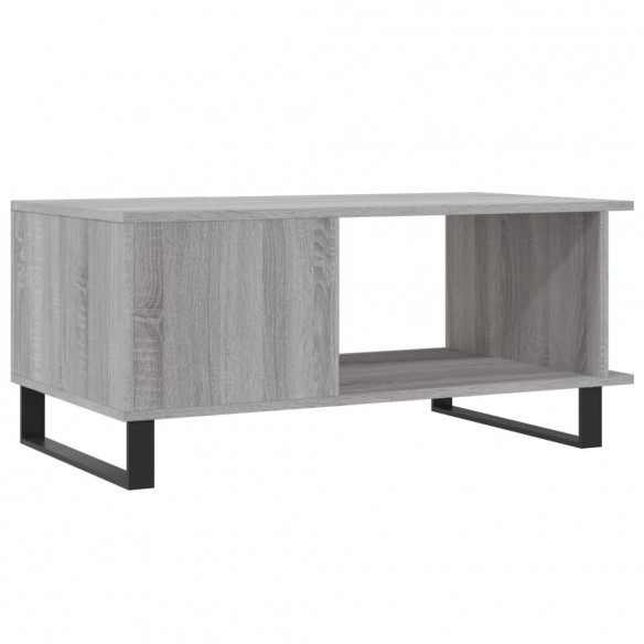 Table basse sonoma gris 90x50x40 cm bois d'ingénierie