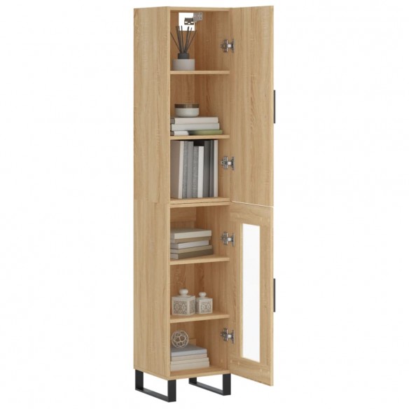 Buffet haut Chêne sonoma 34,5x34x180 cm Bois d'ingénierie