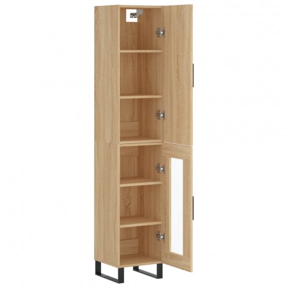 Buffet haut Chêne sonoma 34,5x34x180 cm Bois d'ingénierie