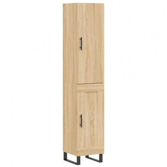 Buffet haut Chêne sonoma 34,5x34x180 cm Bois d'ingénierie