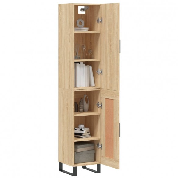 Buffet haut Chêne sonoma 34,5x34x180 cm Bois d'ingénierie