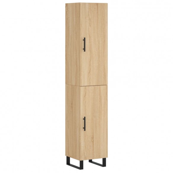 Buffet haut Chêne sonoma 34,5x34x180 cm Bois d'ingénierie