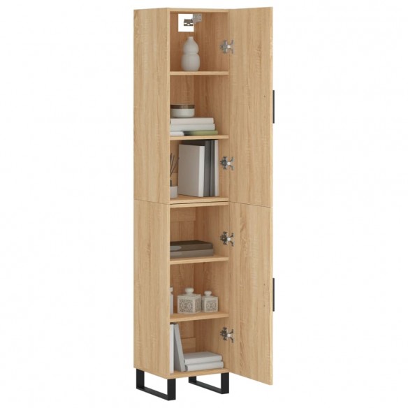 Buffet haut Chêne sonoma 34,5x34x180 cm Bois d'ingénierie