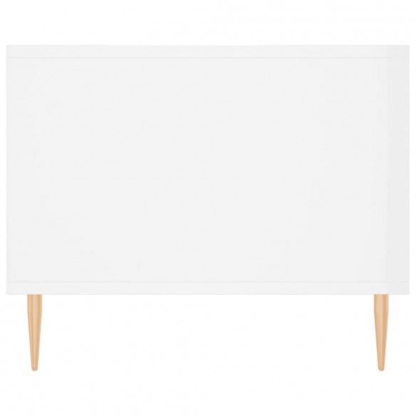 Table basse Blanc brillant 102x50x40 cm Bois d'ingénierie