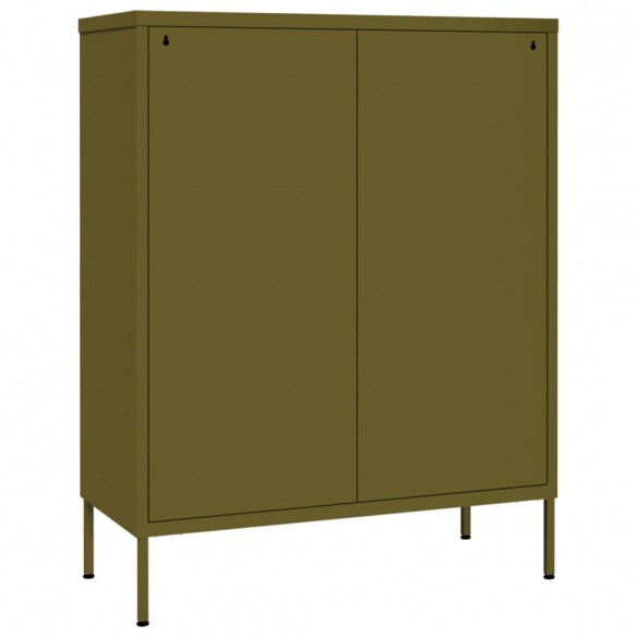 Armoire à tiroirs Vert olive 80x35x101,5 cm Acier