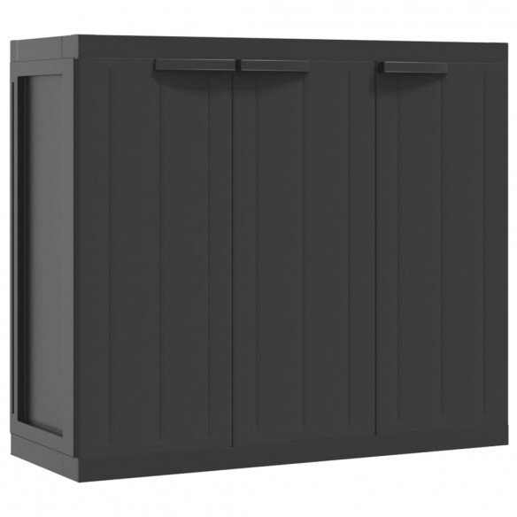 Armoire de rangement d'extérieur noir 97x37x85 cm PP