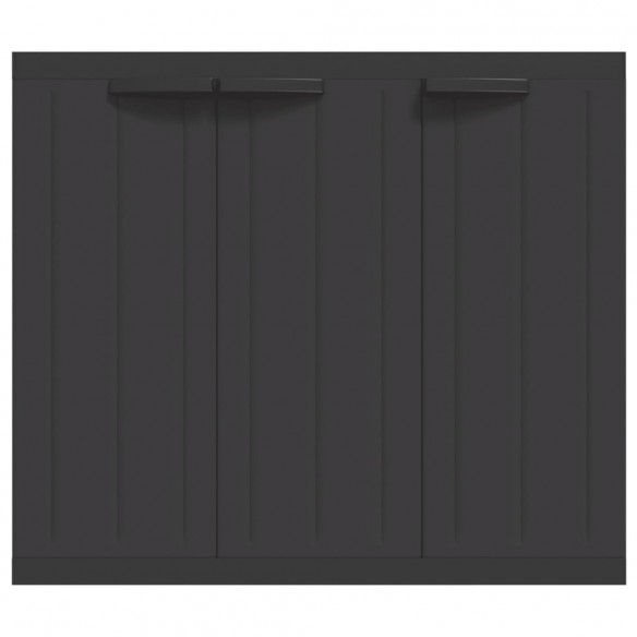 Armoire de rangement d'extérieur noir 97x37x85 cm PP