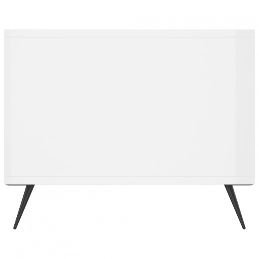 Table basse Blanc brillant 90x50x40 cm  Table basse Blanc brillant 90x50x40 cm