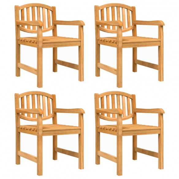 Chaises de jardin lot de 4 58x59x88 cm bois de teck solide