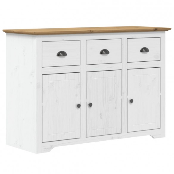 Buffet BODO blanc et marron 115,5x43x200,5cm bois massif de pin