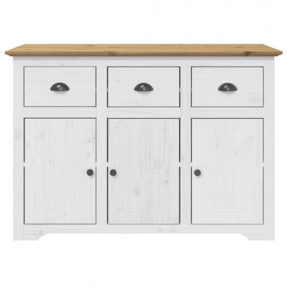 Buffet BODO blanc et marron 115,5x43x200,5cm bois massif de pin