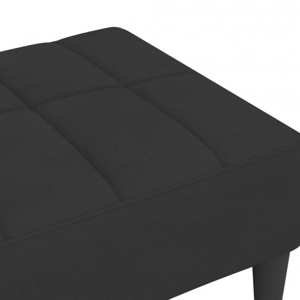 Repose-pied Noir 78x56x32 cm Velours