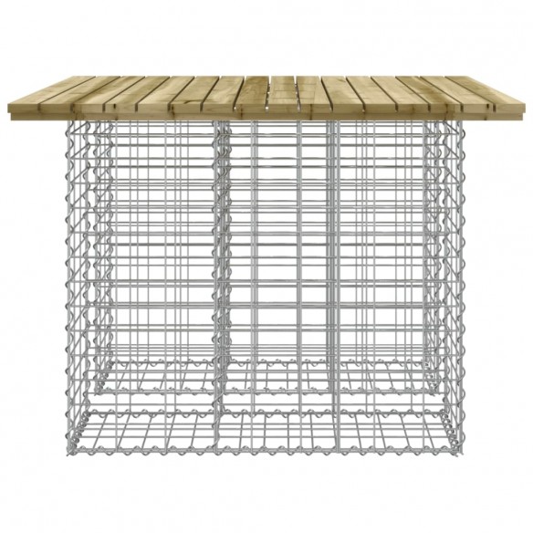 Banc de jardin design gabion 100x102x72 cm bois de pin imprégné