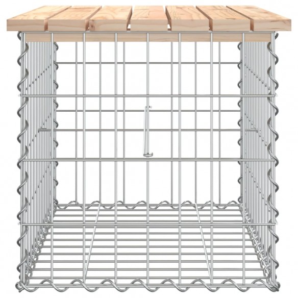 Banc de jardin design de gabion 63x44x42 cm bois massif de pin