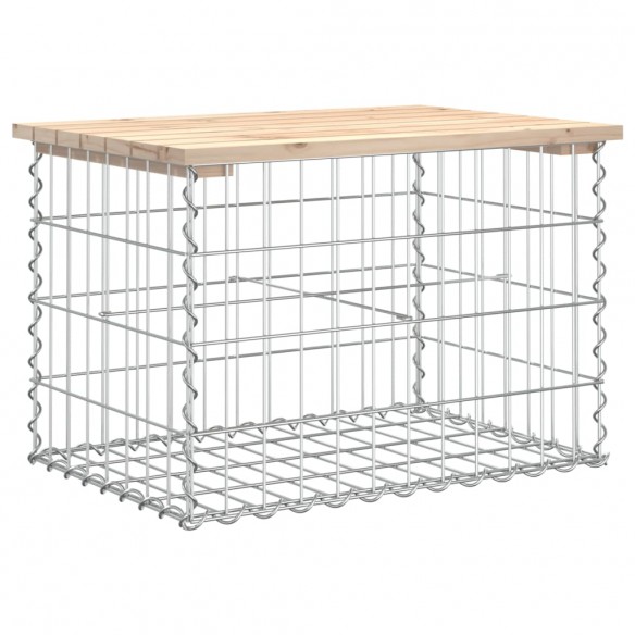 Banc de jardin design de gabion 63x44x42 cm bois massif de pin