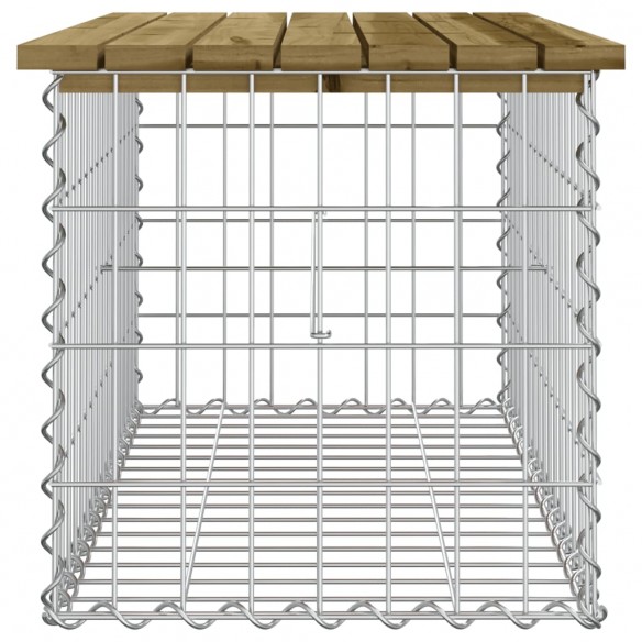 Banc de jardin design gabion 83x44x42 cm bois de pin imprégné