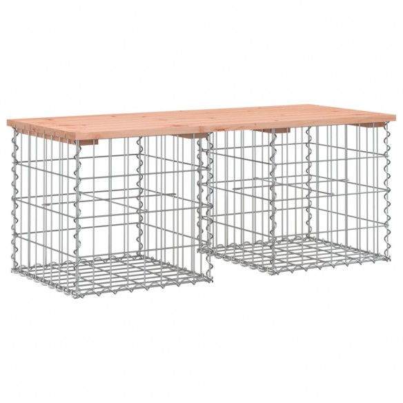 Banc de jardin design gabion 103x44x42cm bois massif de douglas