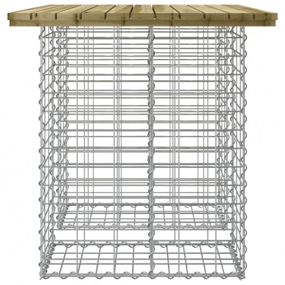 Banc de jardin design gabion 100x70x72 cm bois de pin imprégné