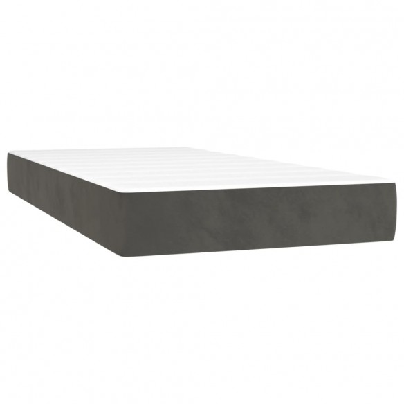 Cadre de lit matelas LED Gris foncé 80x200cm Velours