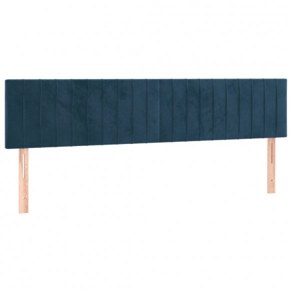 Têtes de lit 2 pcs Bleu foncé 80x5x78/88 cm Velours