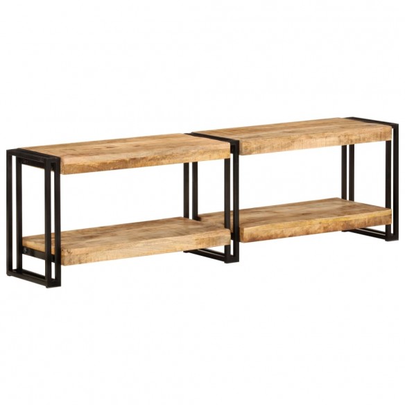 Meuble TV 140x30x40 cm bois massif de manguier