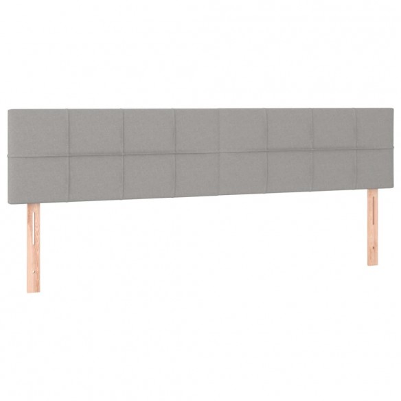 Cadre de lit avec matelas Gris clair 180x200cm Tissu