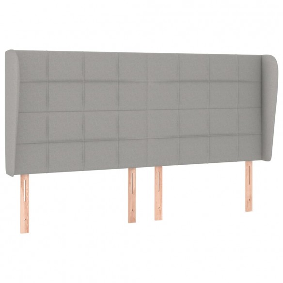 Cadre de lit avec matelas Gris clair 160x200cm Tissu