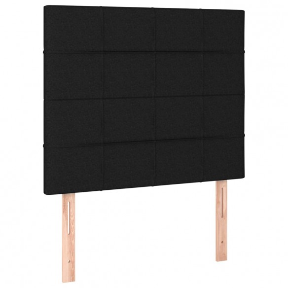 Cadre de lit et matelas et LED Noir 120x200 cm Tissu