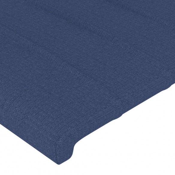 Tête de lit à LED Bleu 93x16x118/128 cm Tissu