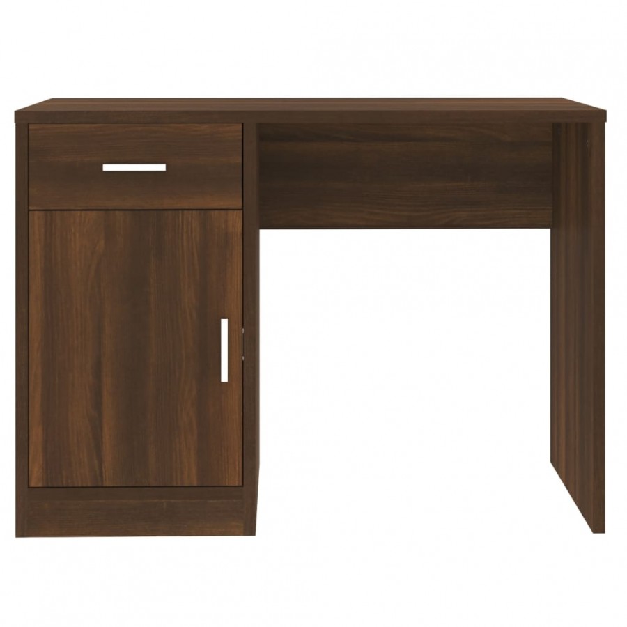 Bureau avec tiroir et armoire Chêne marron 100x40x73 cm